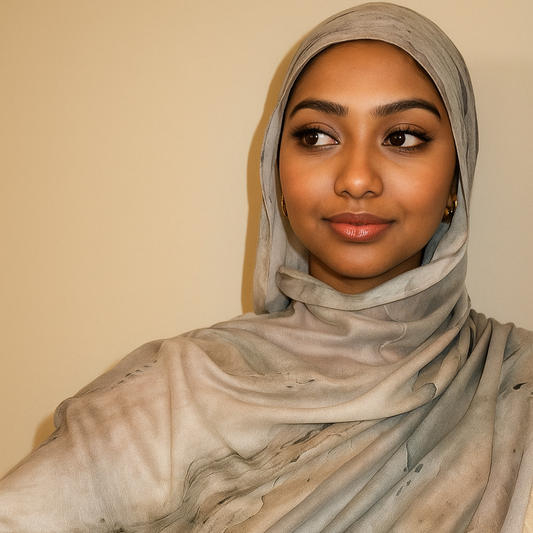 Printed Modal Hijab - Frosted Marble