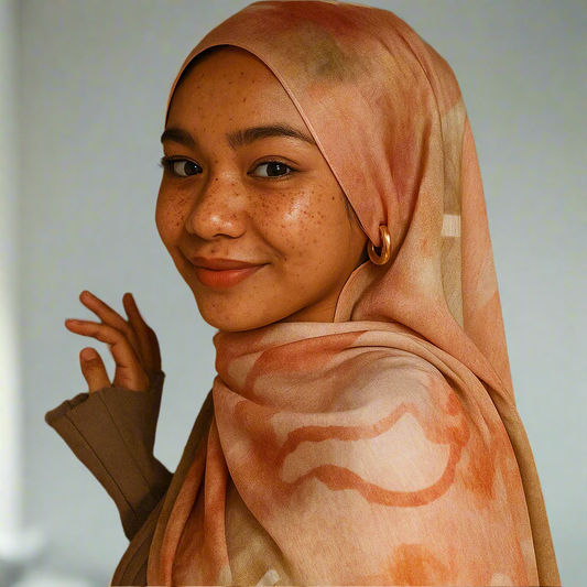 Printed Modal Hijab - Opal Petal