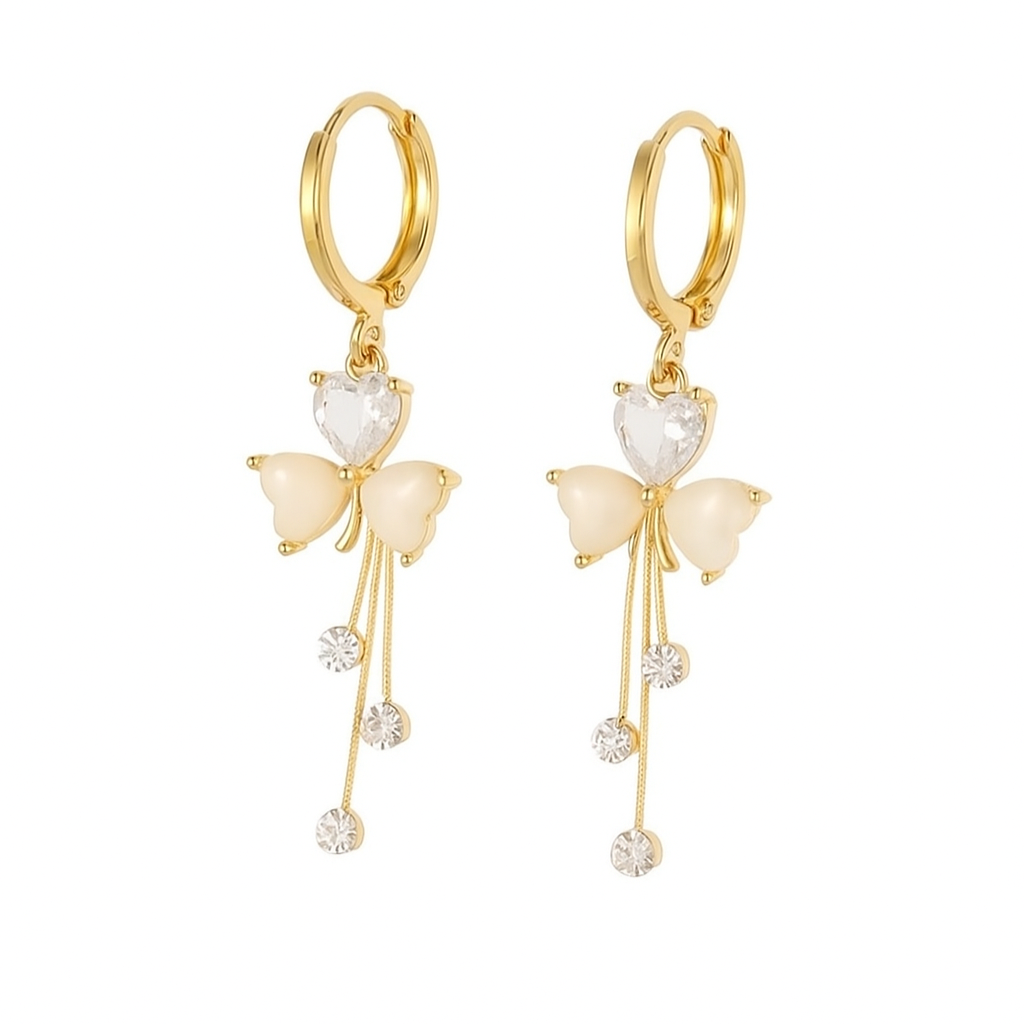 14K Gold Plated Earrings - Luna Drop