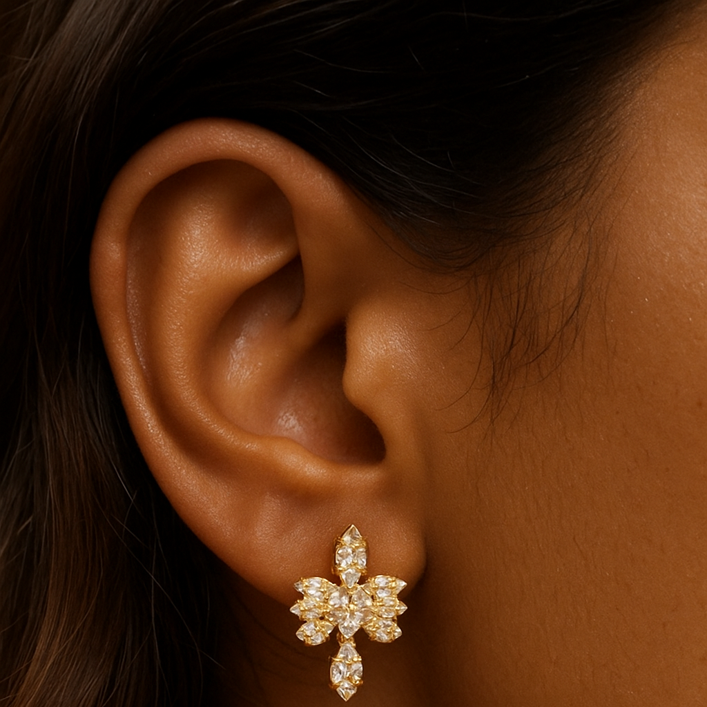 18K Gold Plated Earrings - Iceberg Earrings