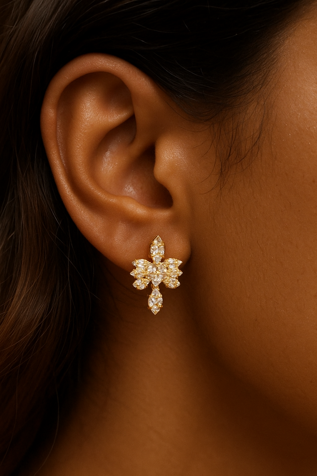 18K Gold Plated Earrings - Iceberg Earrings