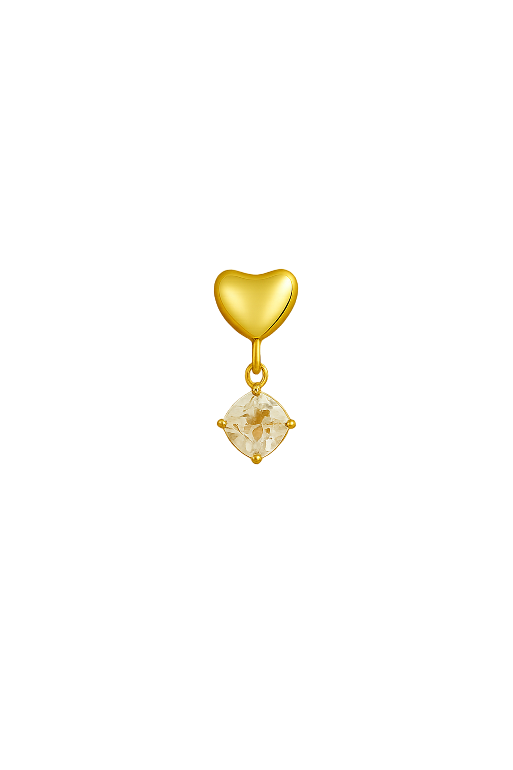 Aurora Drop Earrings – 18K Gold Plated with White Stone | Shop Hudda