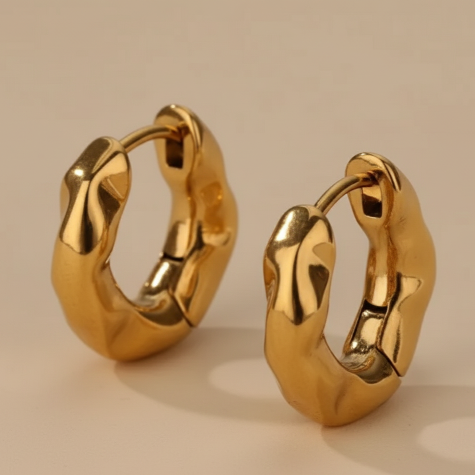 Serenity Hoops - 18K Gold Plated | Shop Hudda