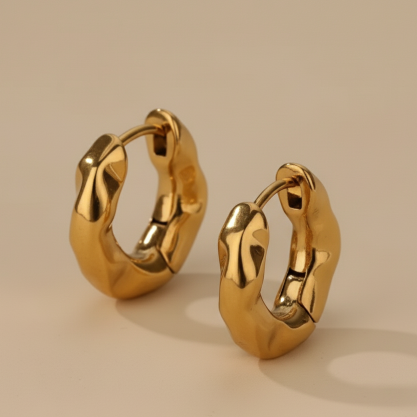 Serenity Hoops - 18K Gold Plated | Shop Hudda