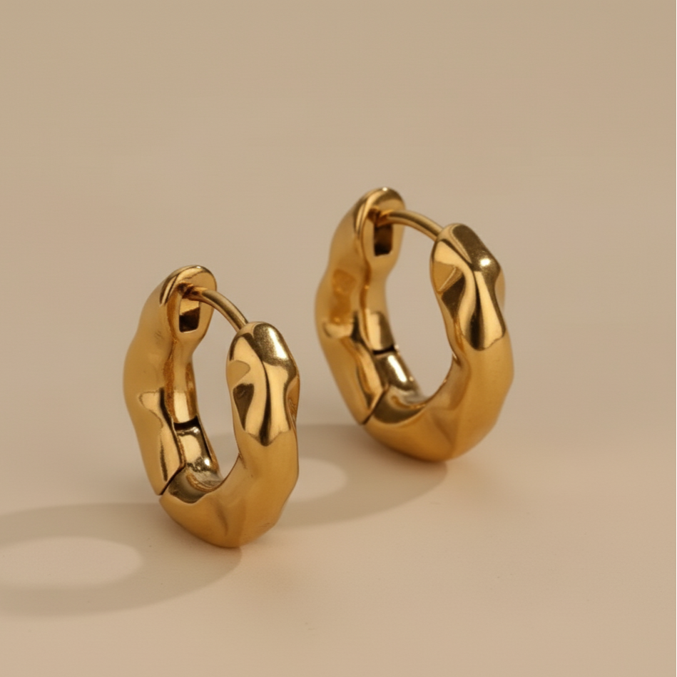 Serenity Hoops - 18K Gold Plated | Shop Hudda