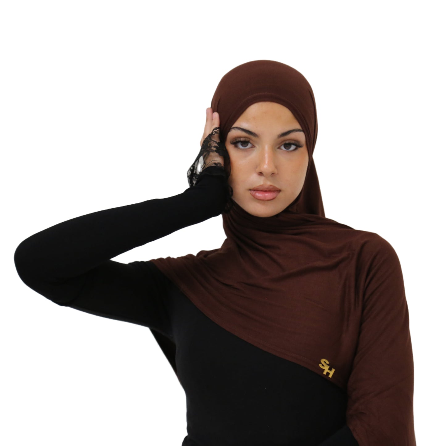 Premium Jersey Hijab with 14k Gold Charm | Shop Hudda