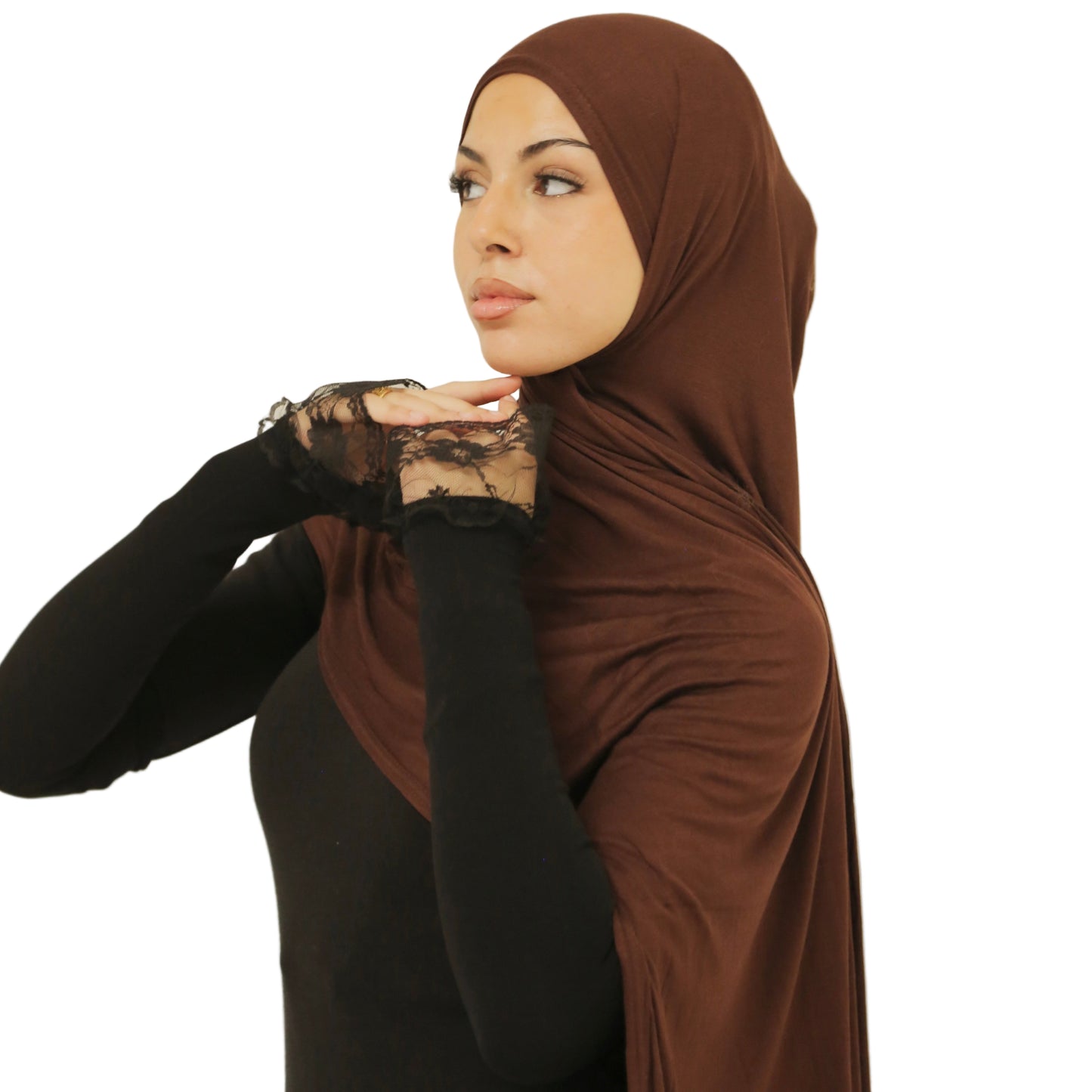 Premium Jersey Hijab with 14k Gold Charm | Shop Hudda