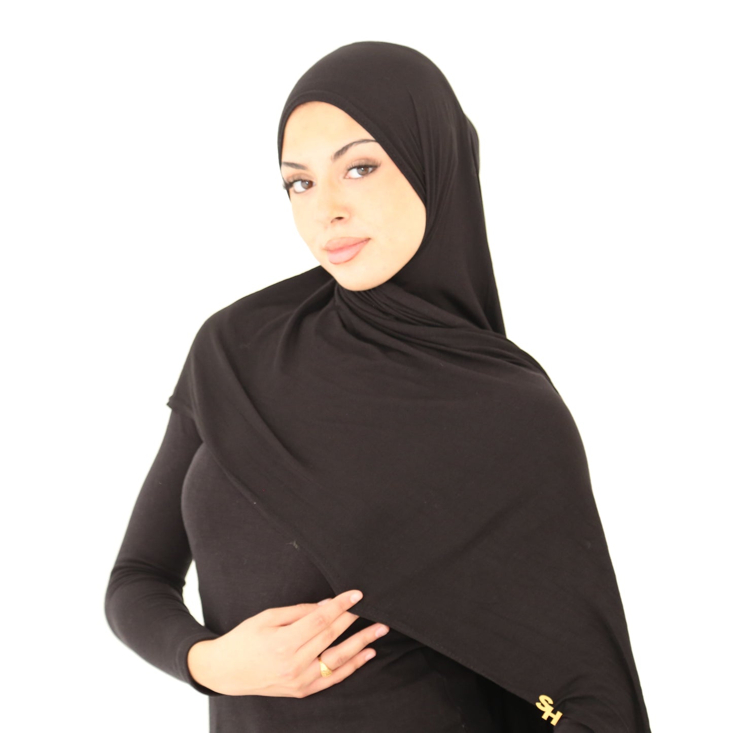 Premium Jersey Hijab with 14k Gold Charm | Shop Hudda