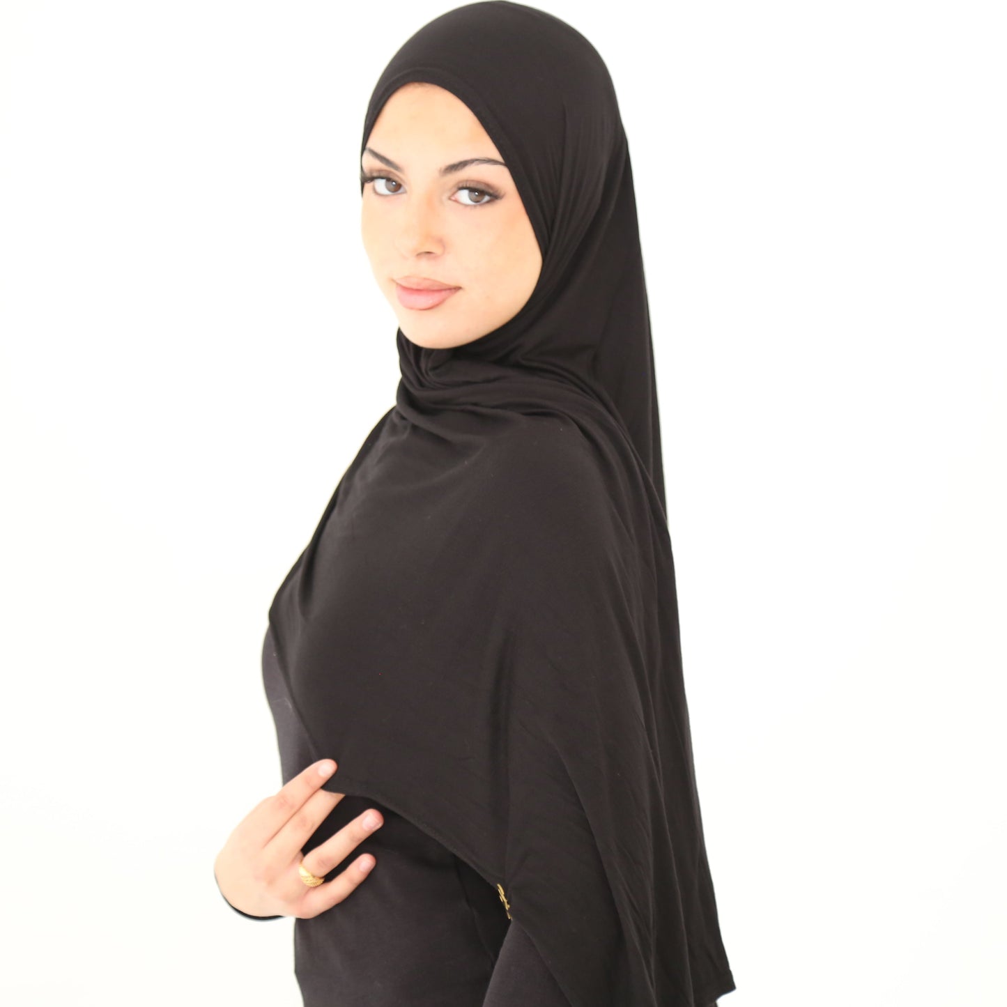 Premium Jersey Hijab with 14k Gold Charm | Shop Hudda