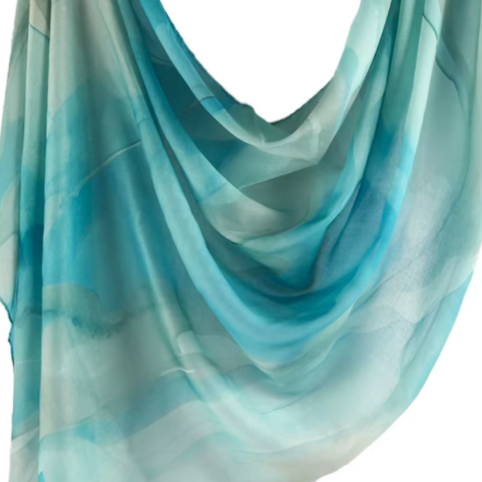 Printed Modal Hijab - Ocean Haze