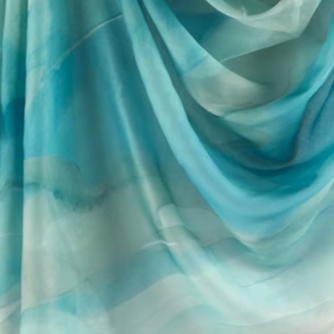 Printed Modal Hijab - Ocean Haze