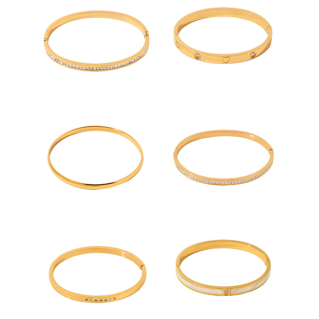 14 k Gold Plated Bangle Bracelet